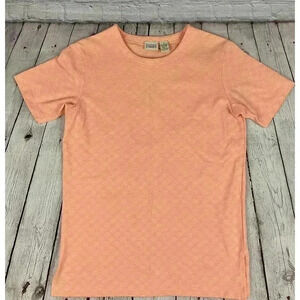 Classic Elements Women's Soft Orange Top Shirt Size Small Short Sleeve